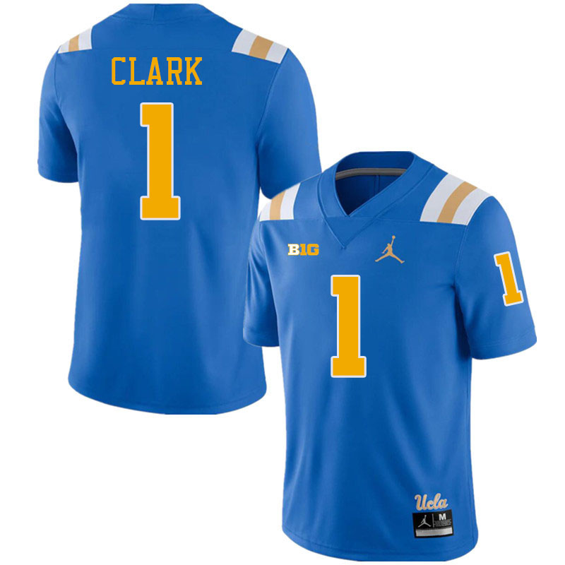 Kanye Clark UCLA Jersey,UCLA Bruins #1 Kanye Clark Jersey Youth College Football Uniforms-Royal